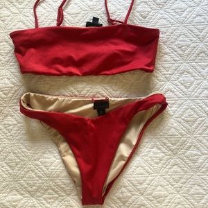 Red bikini set
